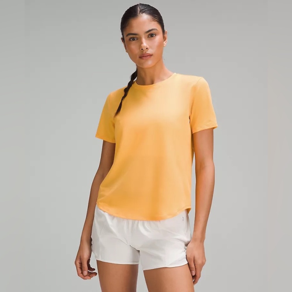 NWT Lululemon‎ High-Neck Running and Training T-Shirt In Mango Dream